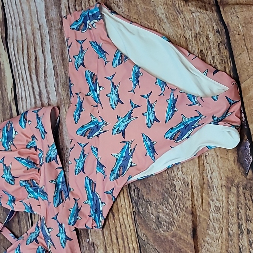 MeUndies Colorful Shark Print Bikini - Picture 3 of 13